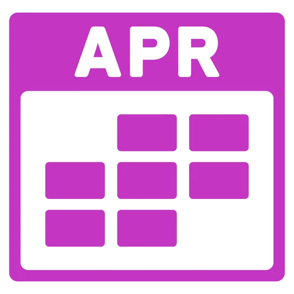 Ícone plano de abril — Vetor de Stock