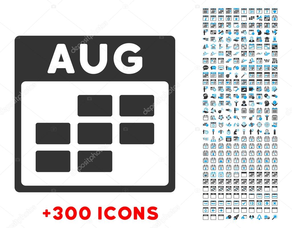 August Flat Icon