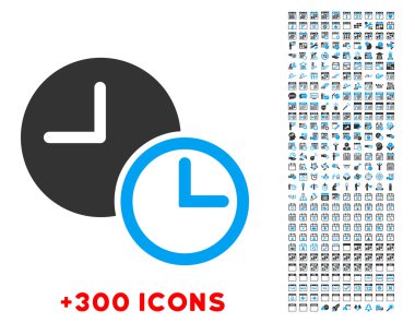 Saatler düz simgesi