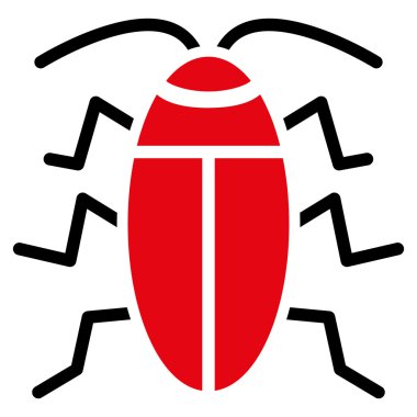 Hamam böceği düz simgesi