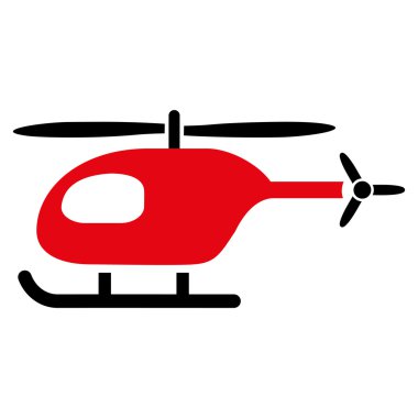 Helikopter düz simgesi