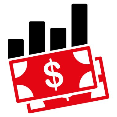 Satış çubuk grafik simgesini