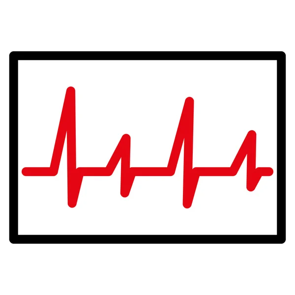 Cardiogram lapos ikon — Stock Vector