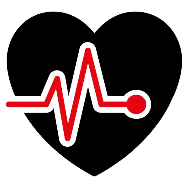 Icono de pulso cardíaco — Vector de stock