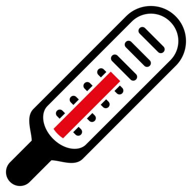 termometre düz simgesi