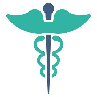 Caduceus düz simgesi