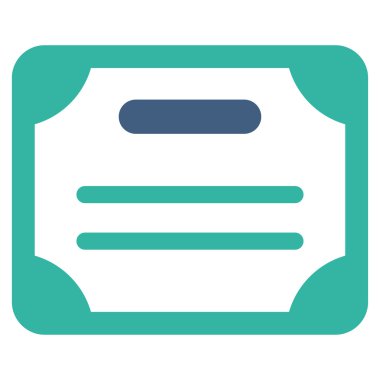 Sertifika Düz Simgesi