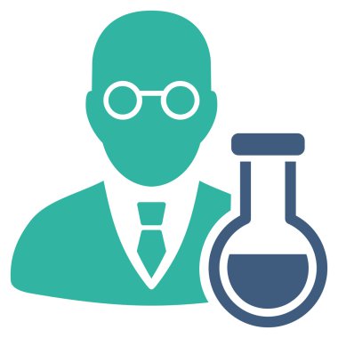 Kimyager düz simgesi