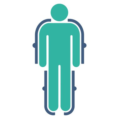 Dış iskelet düz simgesi