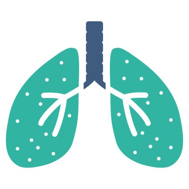 Akciğerler düz simgesi