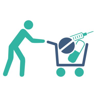Tıbbi alışveriş simgesi