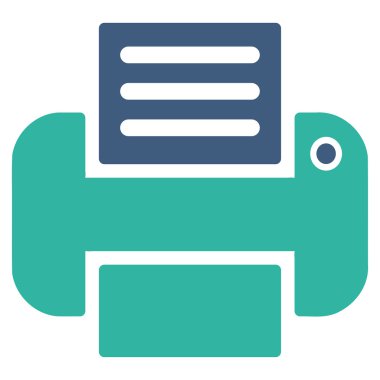 Yazdırma düz simgesi