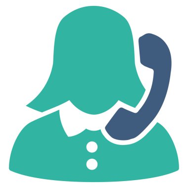 Resepsiyonist düz simgesi