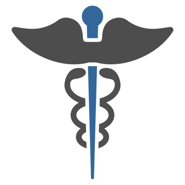 Caduceus düz simgesi