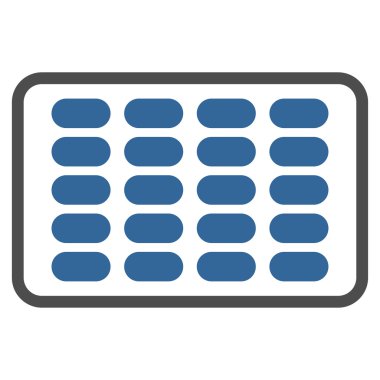 Blister düz simgesi