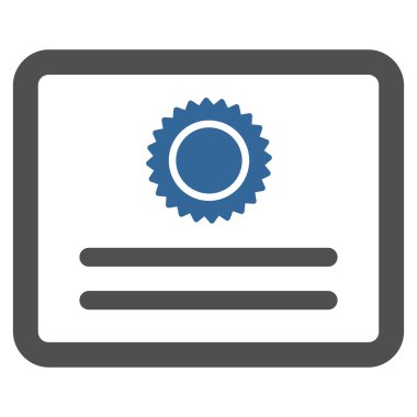 Diploma düz simgesi