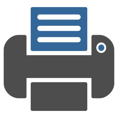 Yazdırma düz simgesi