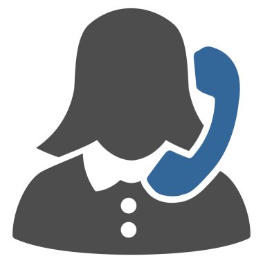 Resepsiyonist düz simgesi