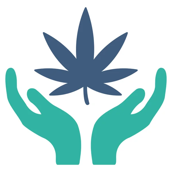 Cannabis zorg pictogram — Stockvector