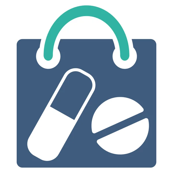 Drugs Shopping Bag Icon — Stock Vector