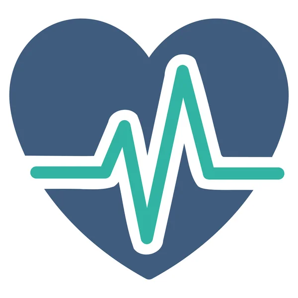 Kalp diyagram simgesi — Stok Vektör