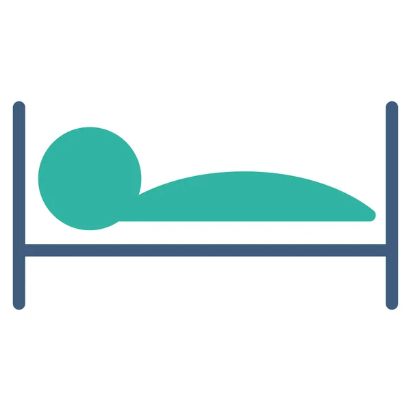 Patiënt Bed pictogram — Stockvector