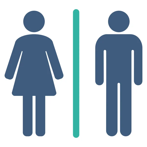 Toilettes Icône plate — Image vectorielle