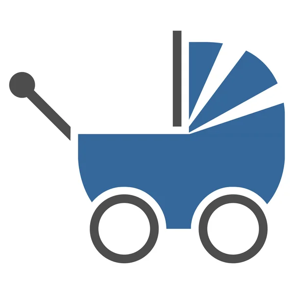 Icono de carro de bebé — Vector de stock