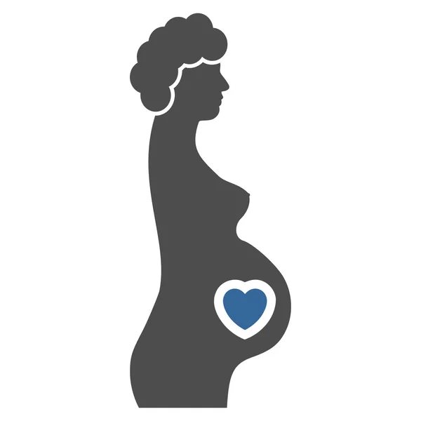 Těhotná žena ikona — Stockový vektor