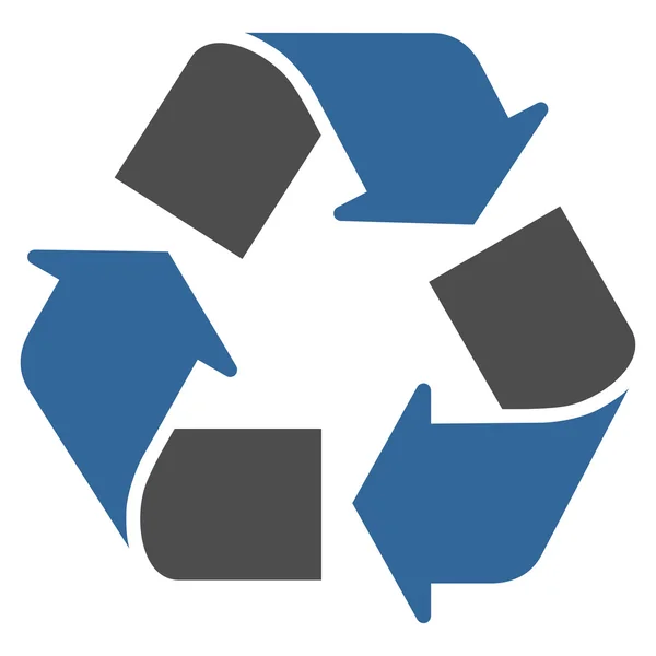 Reciclar ícone plana — Vetor de Stock