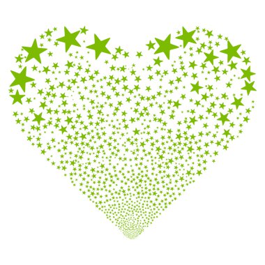 Yıldız havai fişek kalp