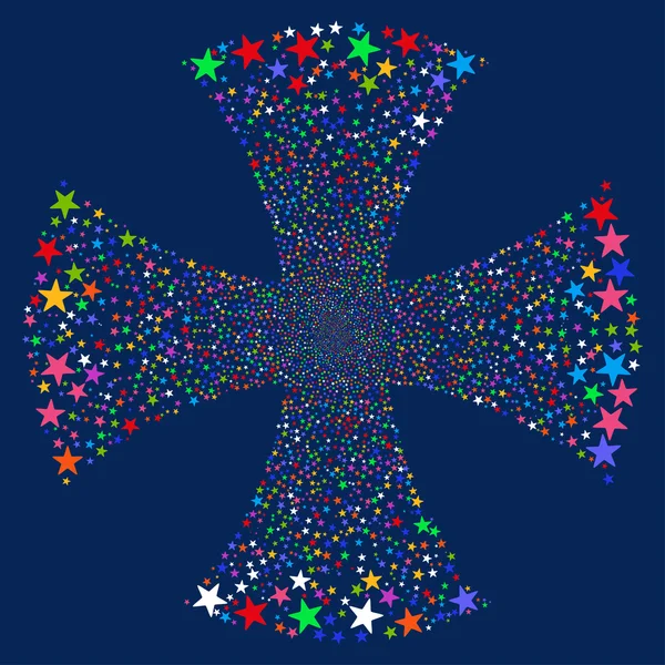 Sparkle Star Maltian Cross