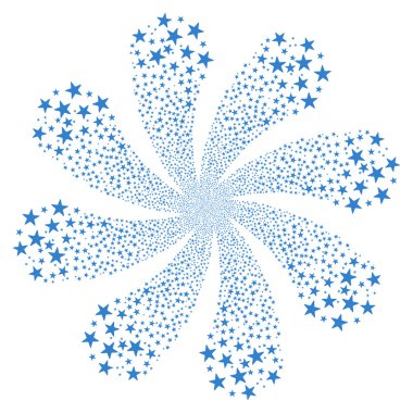 Yıldız havai fişek çiçek sekiz yaprakları ile