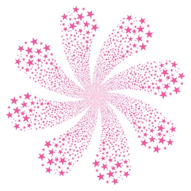 Yıldız havai fişek çiçek sekiz yaprakları ile