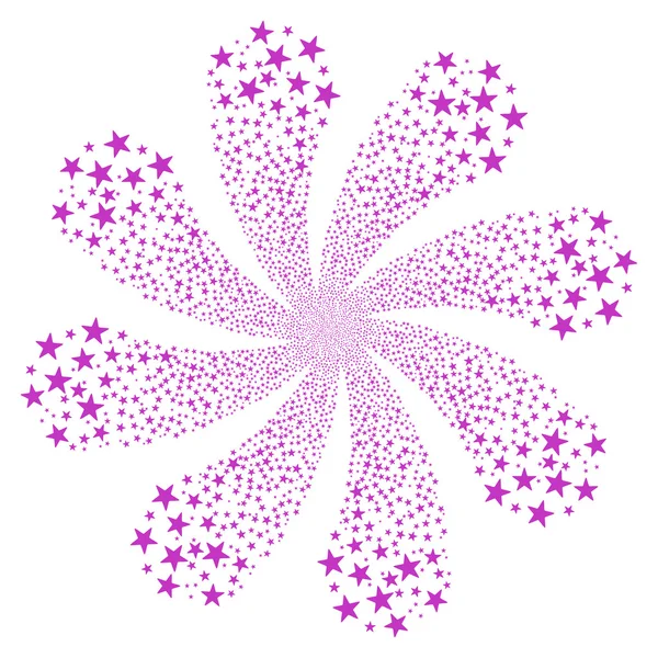 Зірка феєрверк квітка з вісім пелюсток — стоковий вектор