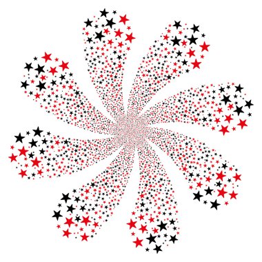 Yıldız havai fişek çiçek sekiz yaprakları ile