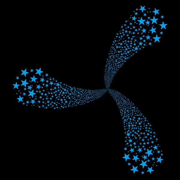 Star Salute Swirl With Three Petals — Stock Photo, Image