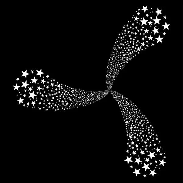 Star Fireworks redemoinho com três pétalas — Fotografia de Stock