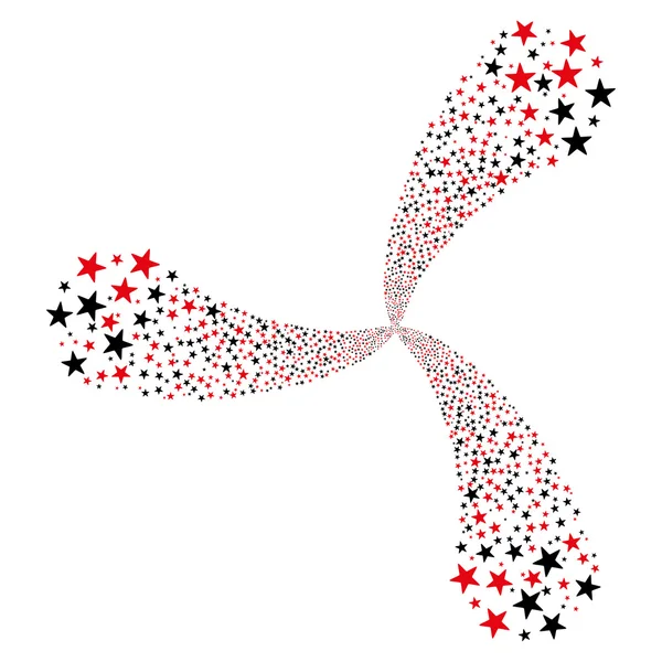 Star Salute Swirl กับสามกลีบ — ภาพถ่ายสต็อก
