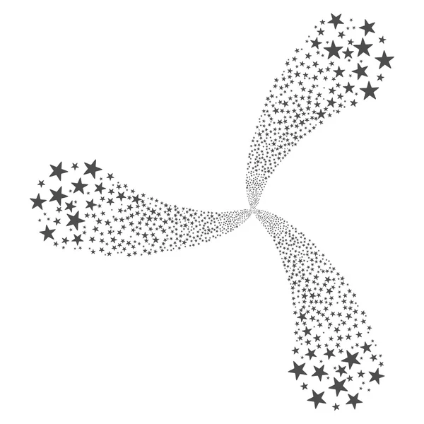 Star Fireworks redemoinho com três pétalas — Fotografia de Stock