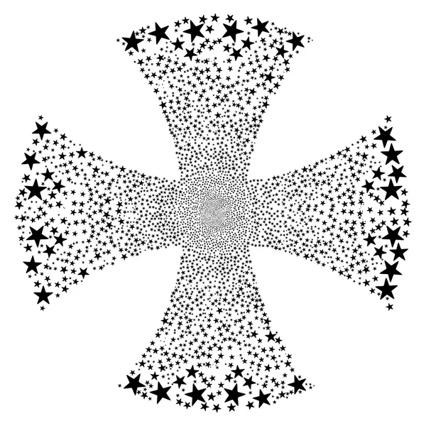 Krzyż Sparkle Star Maltian — Zdjęcie stockowe