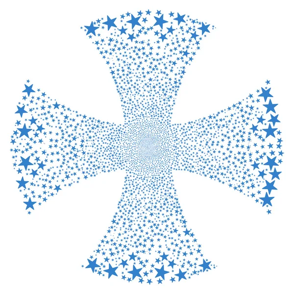 Sparkle Star Maltian Cross