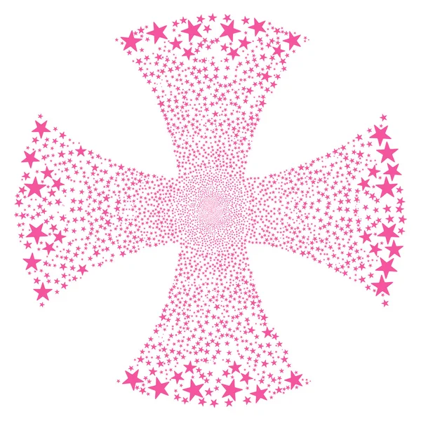 Sparkle Star Maltian Cross