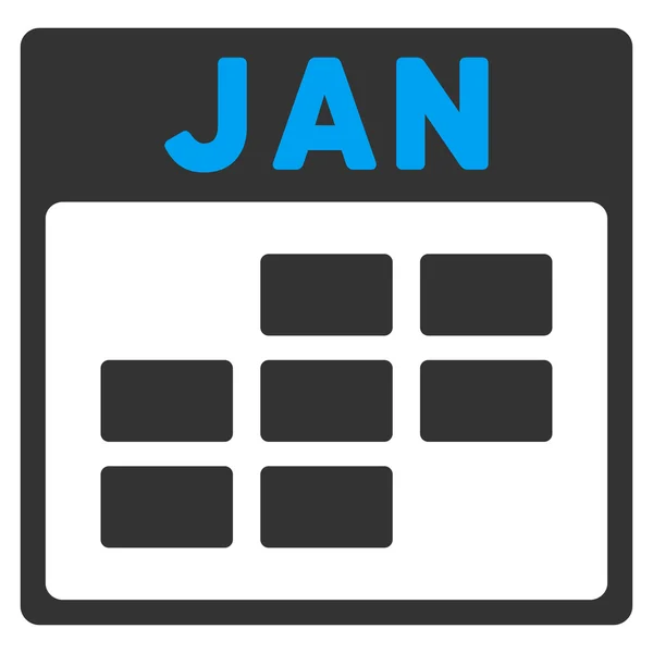January Flat Icon — Stock Photo, Image