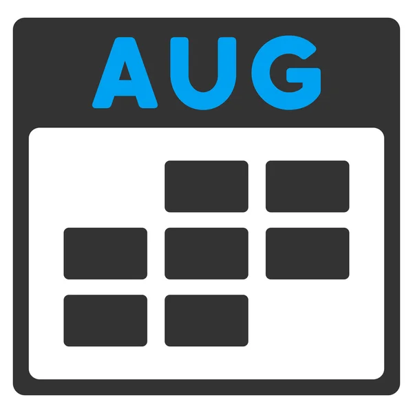 Ícone plano de agosto — Vetor de Stock