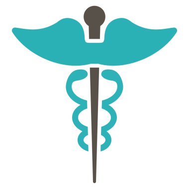 Caduceus düz simgesi