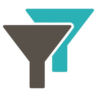 Filtreler düz simgesi