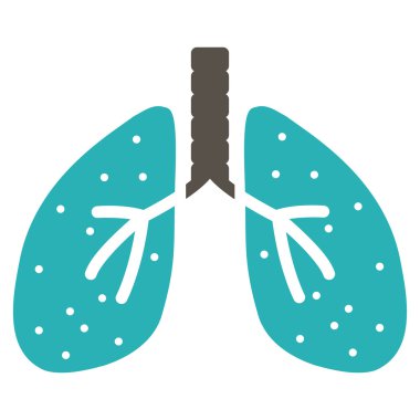 Akciğerler düz simgesi