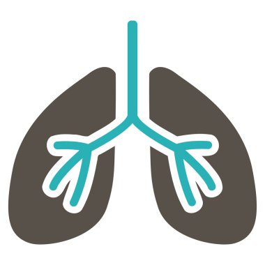 Akciğerler düz simgesi