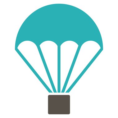 Paraşüt düz simgesi